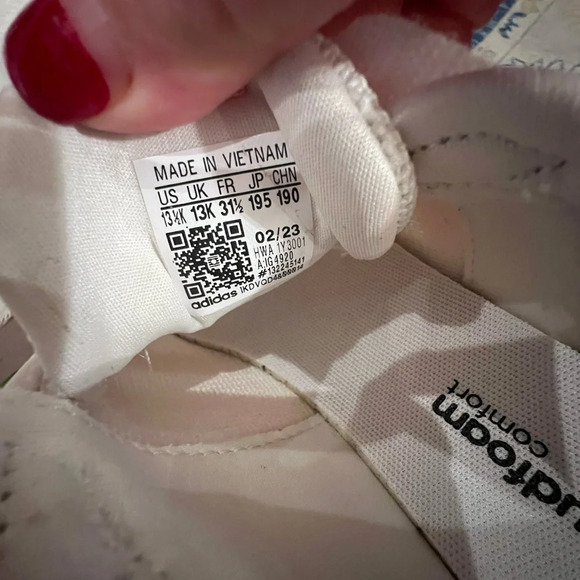 NWT Adidas Girls Racer TR23 Running Shoes in OffWhite/Bliss Pink size 13.5 youth - Picture 7 of 7